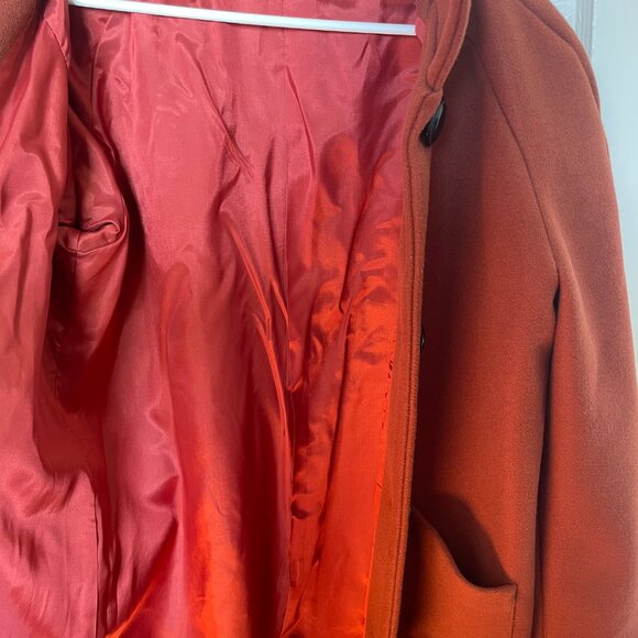 Conquista Brick Red Mouflon Coat – Women’s Size M - Textured Wool-Look Blend - Picture 4 of 5